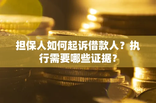 济南担保人如何起诉借款人？执行需要哪些证据？