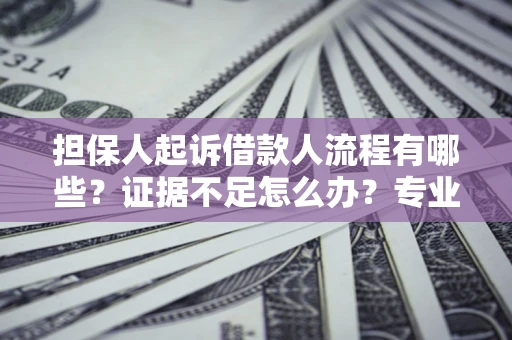 济南担保人起诉借款人流程有哪些？证据不足怎么办？专业律师解答