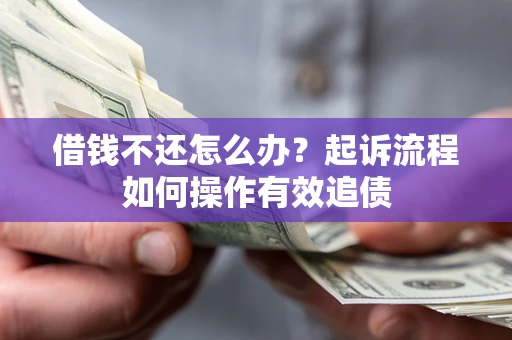济南借钱不还怎么办？起诉流程如何操作有效追债