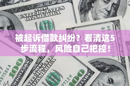 济南被起诉借款纠纷？看清这5步流程，风险自己把控！