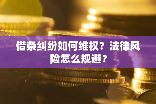济南借条纠纷如何维权？法律风险怎么规避？