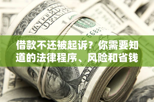济南借款不还被起诉？你需要知道的法律程序、风险和省钱技巧