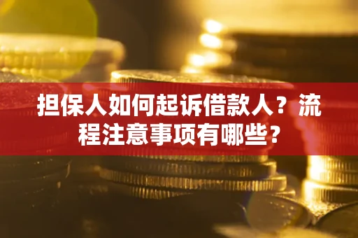 济南担保人如何起诉借款人？流程注意事项有哪些？